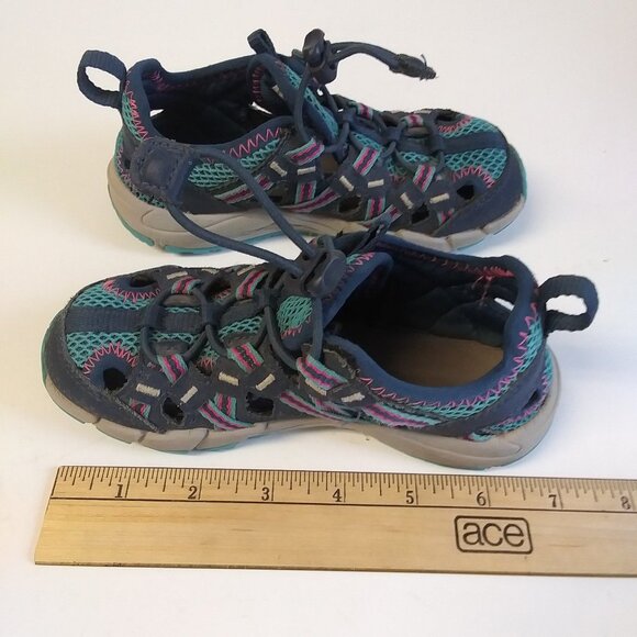 Merrell Kids Sneakers Blue Pink Outdoor Hiking Shoes Waterproof Kids size 10M - Picture 7 of 10